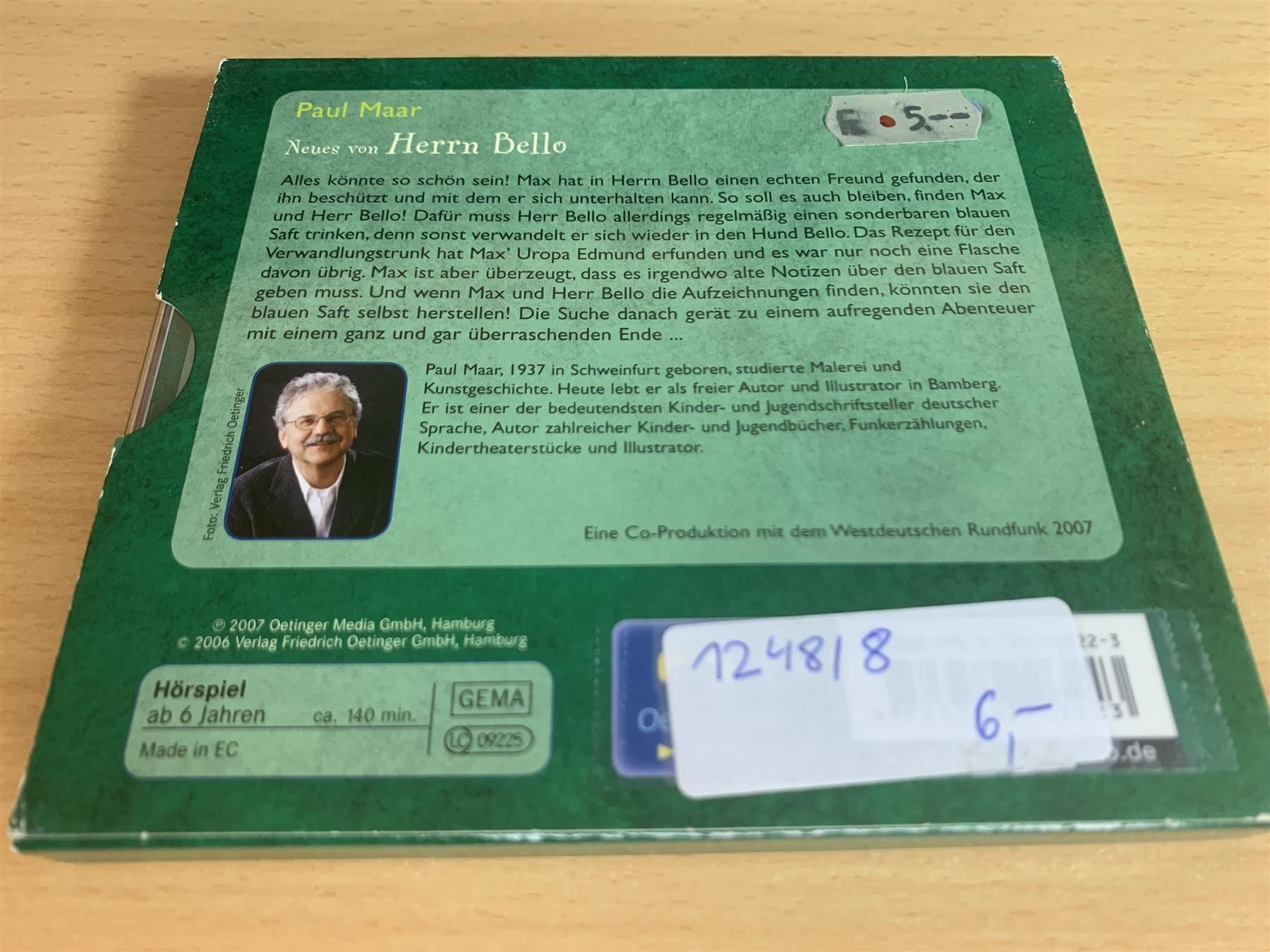 CDs: Paul Maar - Heues von Herrn Bello - 2 CD – Gebraucht aus Rikon im Tösstal von Alpenmutz 1