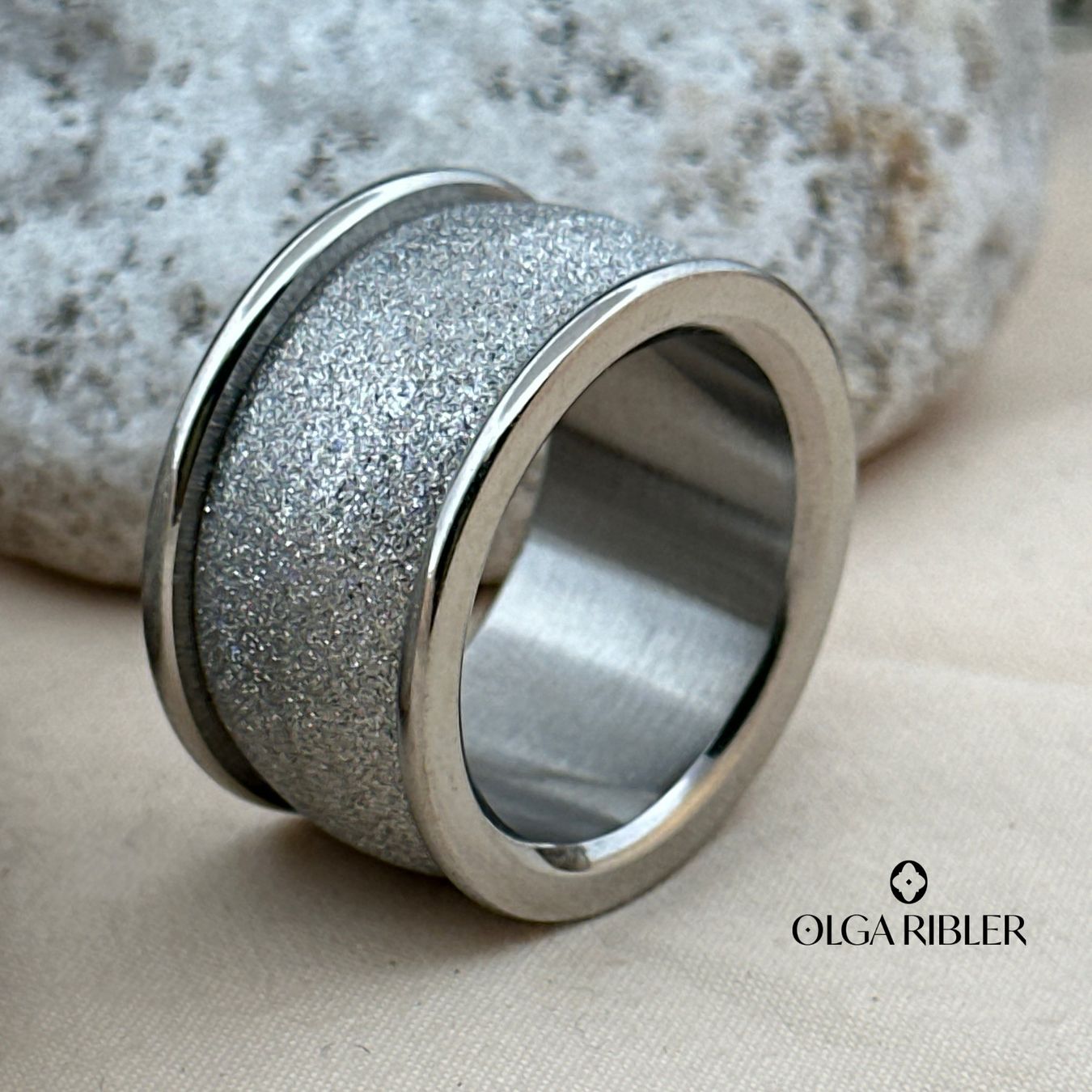 Olga Ribler Bagues: Edelstahl Statement  Ring Grösse 60 – Neuf (Voir description) à Luzern par Schmuckoutlet 4