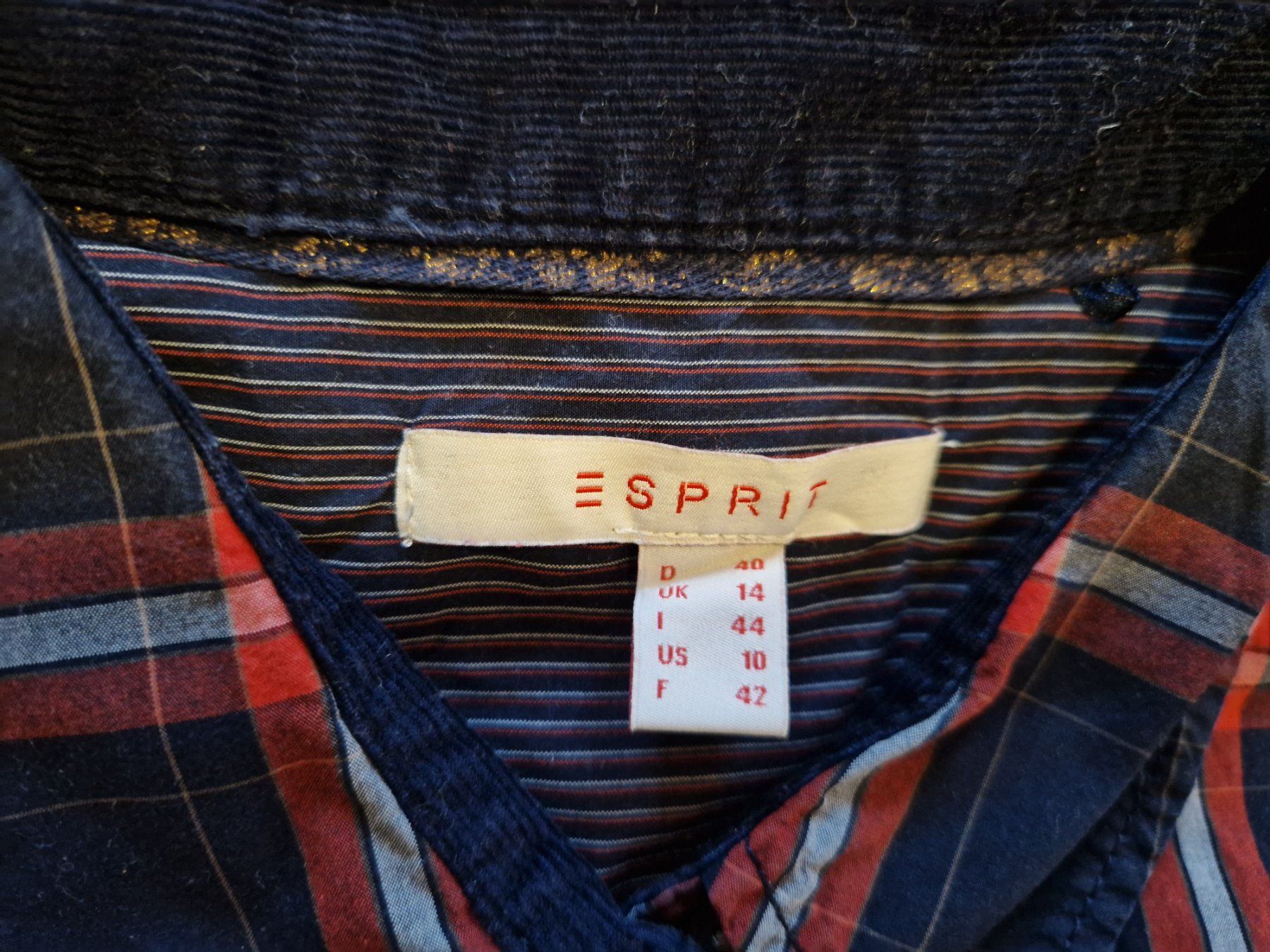 Esprit Camicette: Esprit Bluse langarm Karo 40 – Usato da MUEHLAU venduto da ibo_5c7d 1
