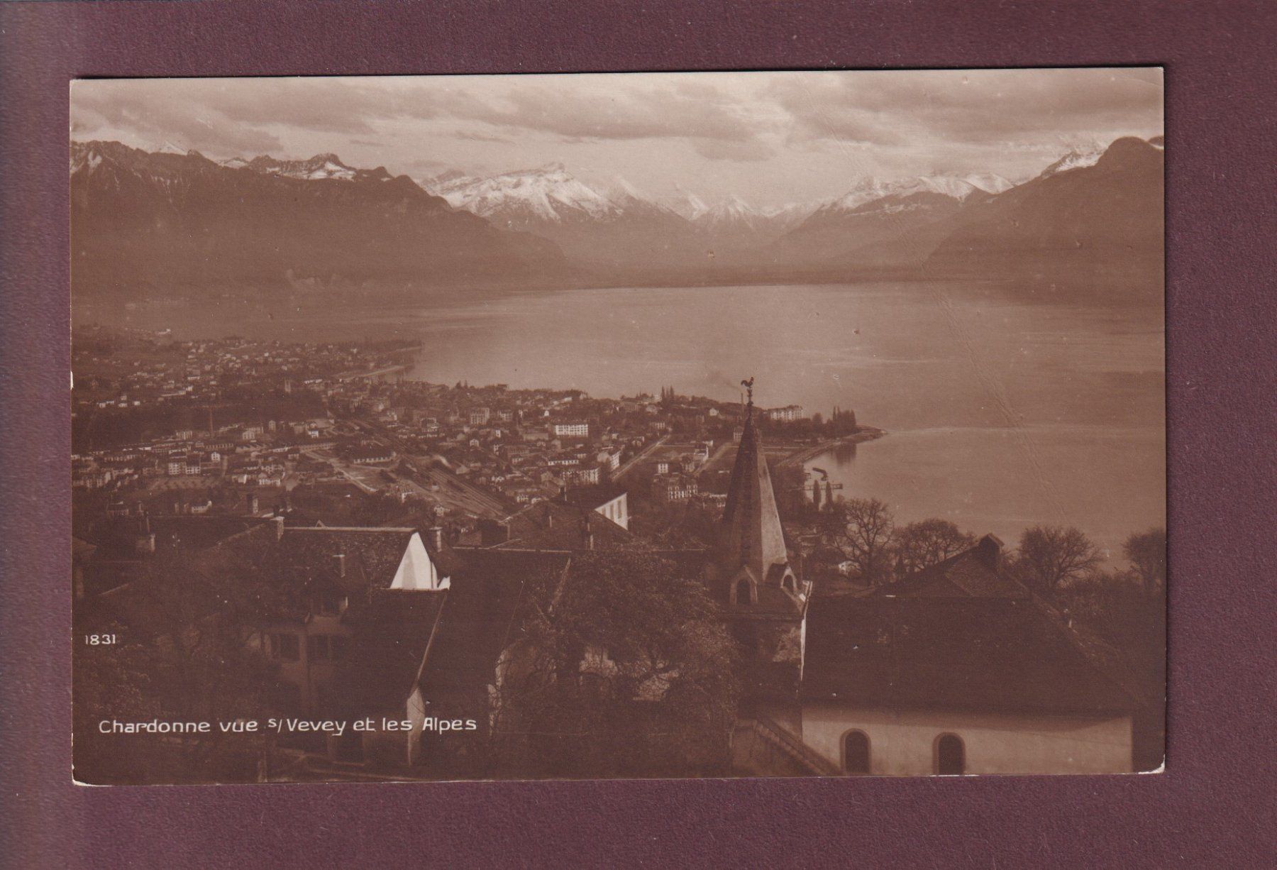 Ansichtskarten: CHARDONNE - Vue sur Vevey – Gebraucht aus Pully von nicecards
