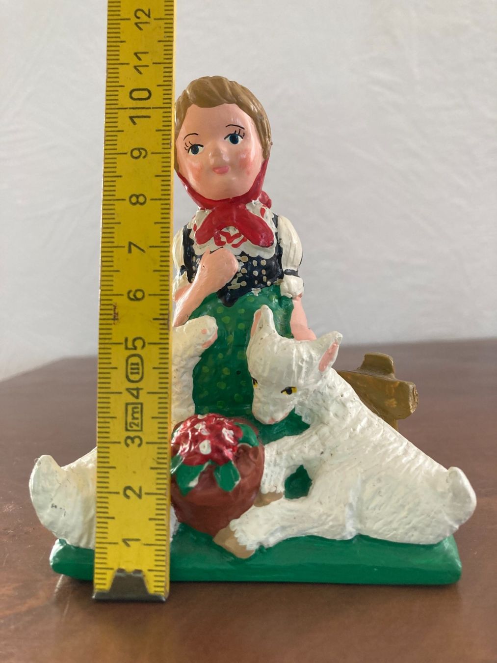 Statuette: Mädchen mit Schäfchen Figur signiert A. Klein – Usato da Subingen venduto da ArtBead 4