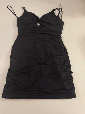 Schwarzes Glitzerkleid von Alyce Paris Grösse 10