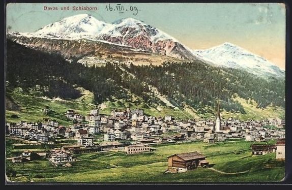 Ansichtskarten: Davos, Der Wintersportort mit dem Schiah – Gebraucht aus Berlin von bartko-reher