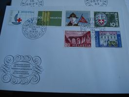 Lot alte FDC um 1963, 7 Belege