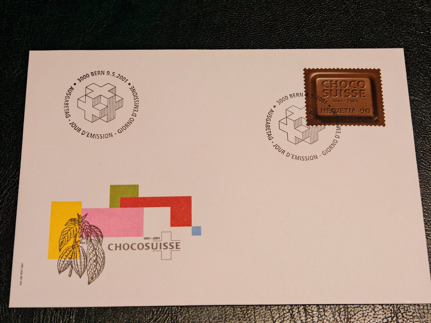 Tutti i francobolli: Ersttagsbrief, Chocosuisse, 2001, Bern – Usato da Zuerich venduto da Antiquarium
