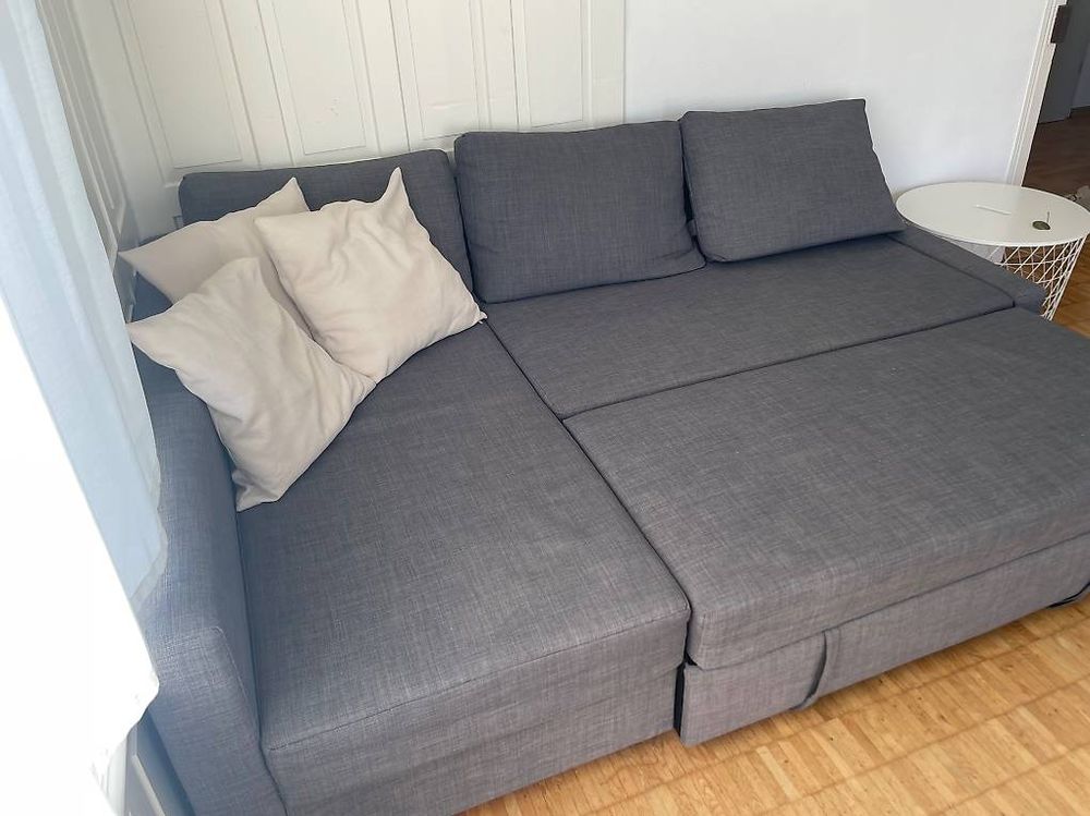 IKEA FRIHETEN Ecksofa mit Bettfunktion und Stauraum (Gebraucht) in St. Gallen für CHF 150 – nur Abholung auf Ricardo kaufen