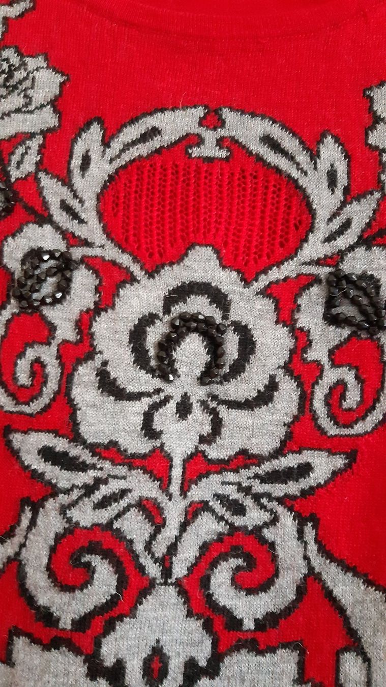 Betty Barclay Pullover & Sweatshirts: BETTY BARCLAY COLLECTION Pullover rot mit Perlen Gr. M/L – Gebraucht aus Basel von Fashionvictim 1