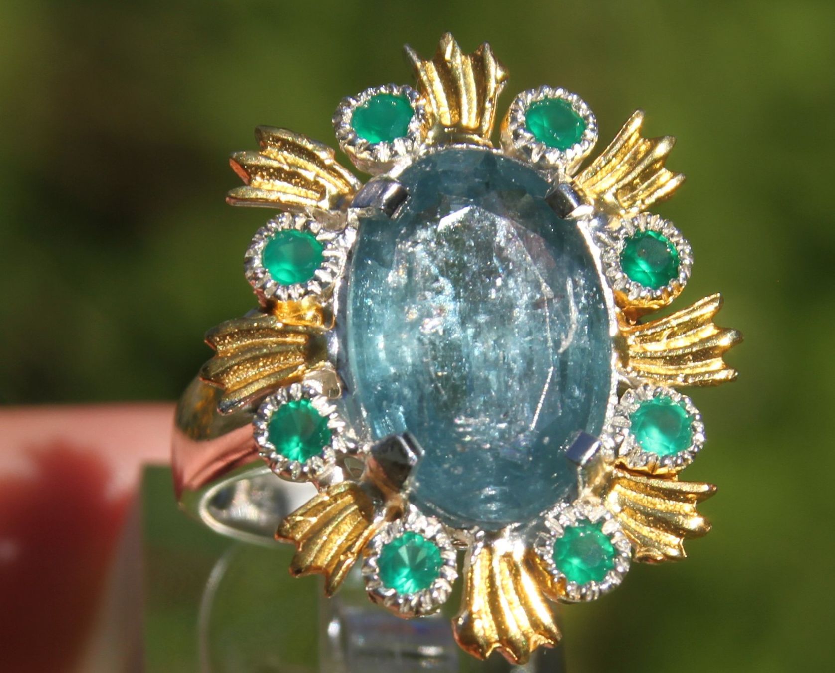 Anelli: Neu: Kyanit Onyx Ring Schmuck Größe 56 – Nuovo (secondo la descrizione) da Matten b. Interl venduto da EdelsteineInterlaken 2