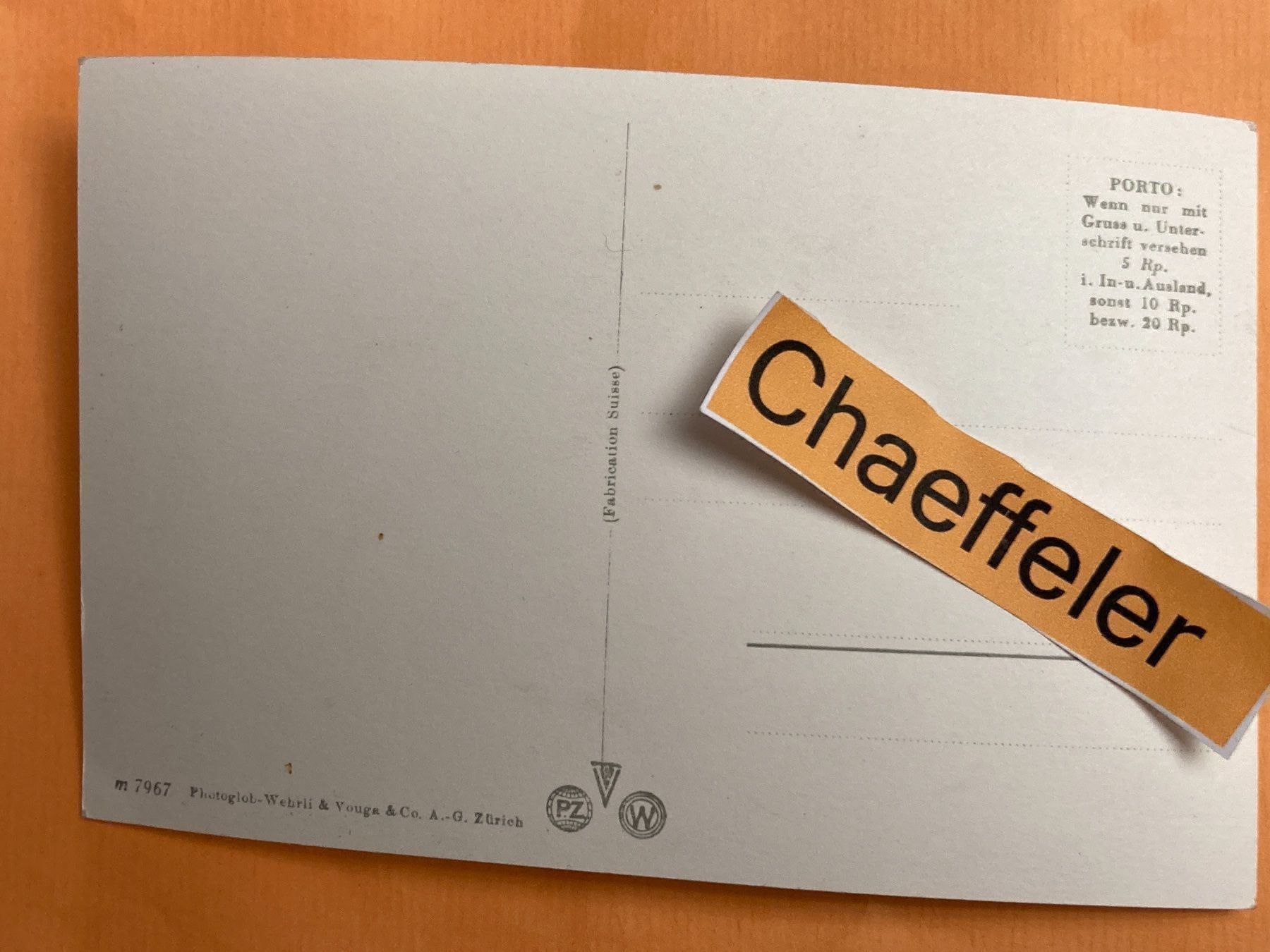 Cartoline postali: Gräppelensee mit Schafberg Wildhaus – Usato da Zürich venduto da Chaeffeler 1