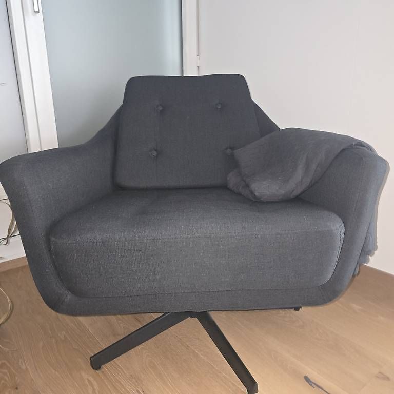 Poltrone: Sessel Vintage grau Stoff – Usato da Zürich venduto da leara.milani 1