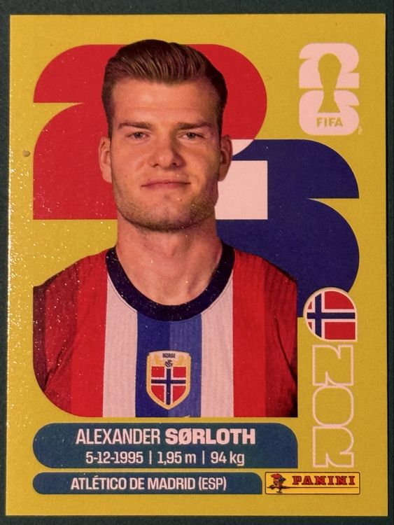 Panini WM 2026 - seltener Sticker NOR 16 - Alexander Sorloth (Neu ...