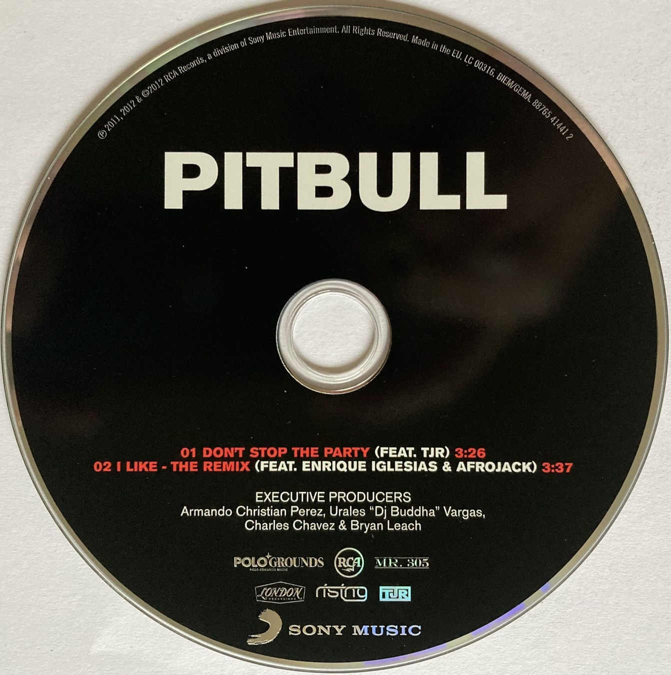 CD: PITBULL FEATURING TJR - DON'T STOP THE PARTY – Usato da Bottens venduto da hotter-than-hell 2