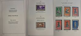 Pro Patria Briefmarken Lot ab 1938, postfrisch
