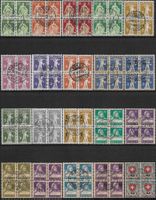 LOT alte VIERERBLOCKS o Tellenzeit usw. SBK 748.- Top ab 1.-