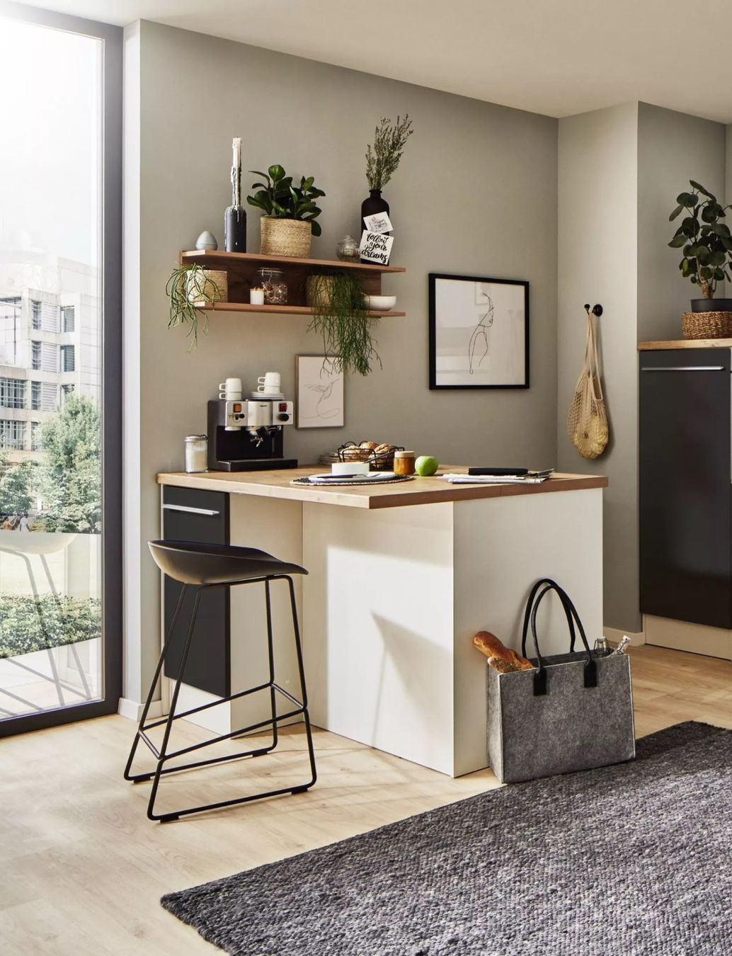Cucine complete: 922 - Kücheninsel Gabriel 150cm mit Hängeregal Grau – Nuovo e nell'imballaggio originale da Wallenwil venduto da toesstalvertrieb 4