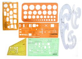 Zeichenschablonen Set – Sauter, Linex, Landis & Gyr + andere