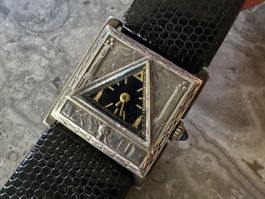 Vintage Freimaurer Armbanduhr aus Silber