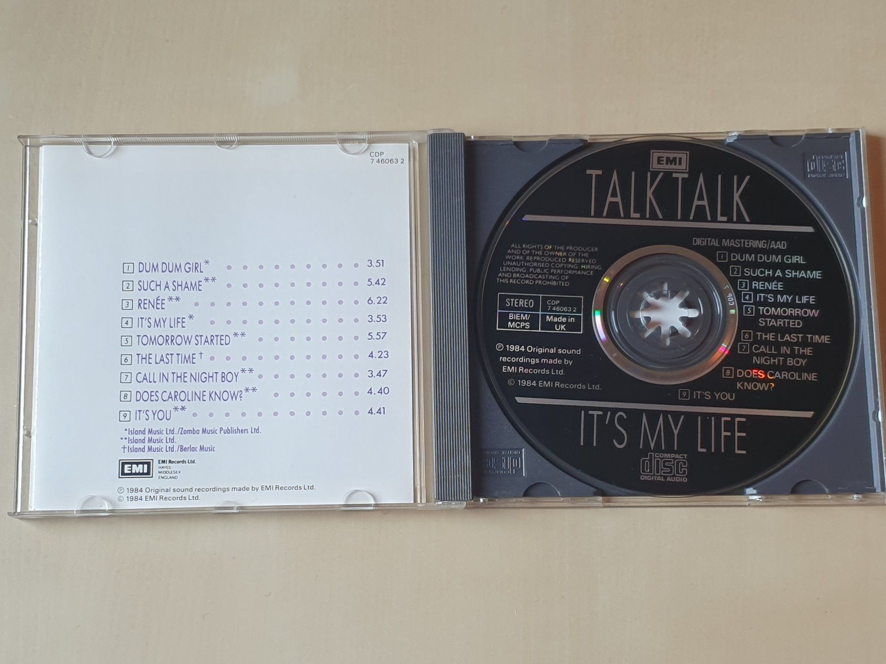 CD: Talk Talk Its my Life – Usato da Stansstad venduto da collectorsshop 2