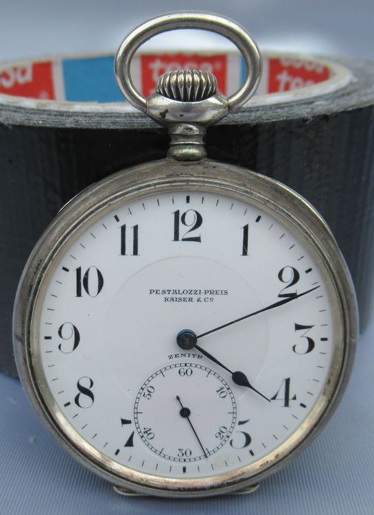 Taschenuhr Zenith Pestalozzi Preis Kaiser Co Silber 800