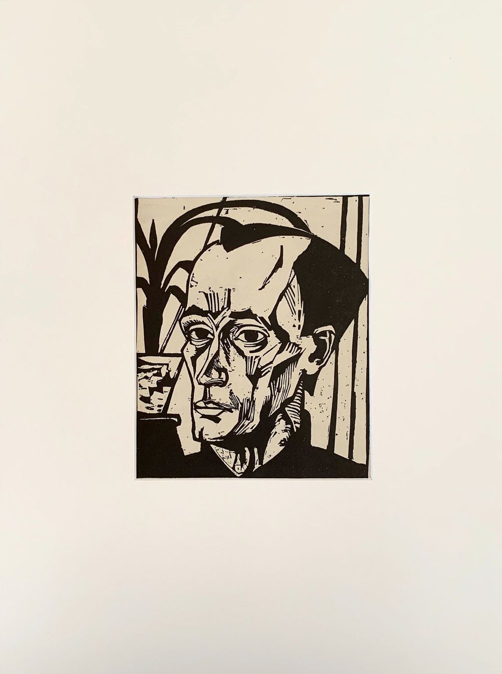 Xilografie: Erich Heckel  "Selbstbildnis"   Holzschnitt – Usato da Nennigkofen venduto da babag 1
