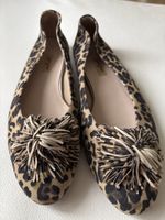 Paul Green Leoparden Ballerinas mit Fransen Gr. 6 1/2