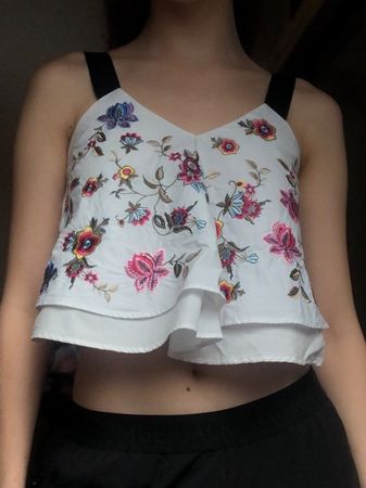 Crop top à fleurs