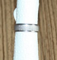 Fingerring Stahl silber - sparkle Ø 19mm NEU (32)