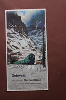 Die elektrische Gotthardlinie 1954 -- Karte -- Prospekt