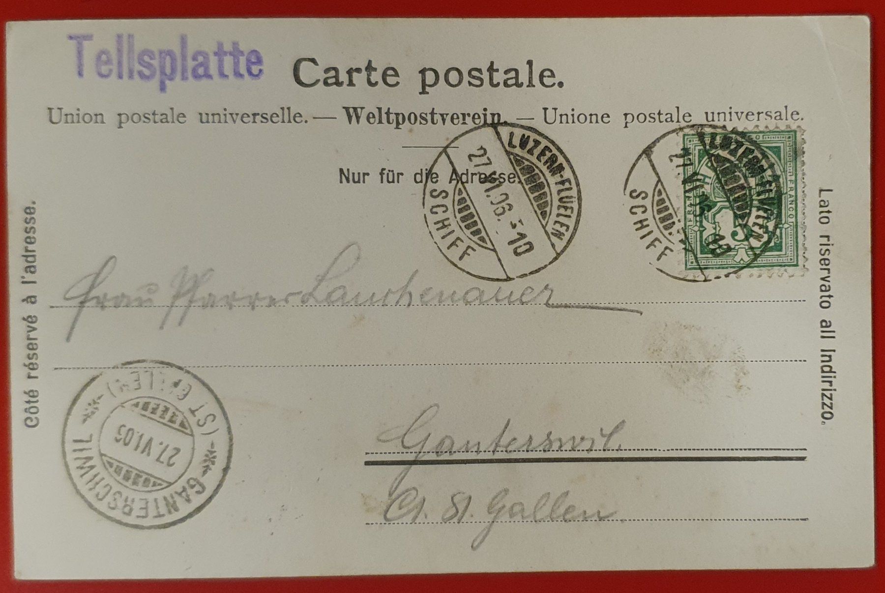 Tampons: Schiffspoststempel Luzern-Flüelen 1906 – D'occasion à Kreuzlingen par Rschweiz1