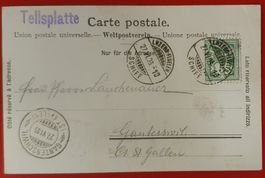 Schiffspoststempel Luzern-Flüelen 1906