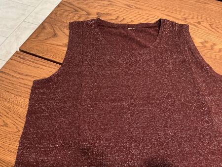Damen Glitzertop, Gr. 44 weinrot, Top Zustand