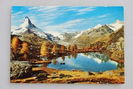 AK Zermatt, Grindjisee mit Matterhorn 1964