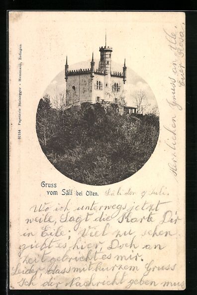 Cartoline postali: AK Olten, Säli, Gebäudeansicht, 1901 – Usato da Berlin venduto da bartko-reher