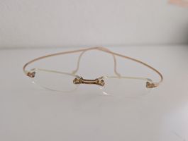 Elegante randlose Brille, Gold/roséfarben - zeitlos schick