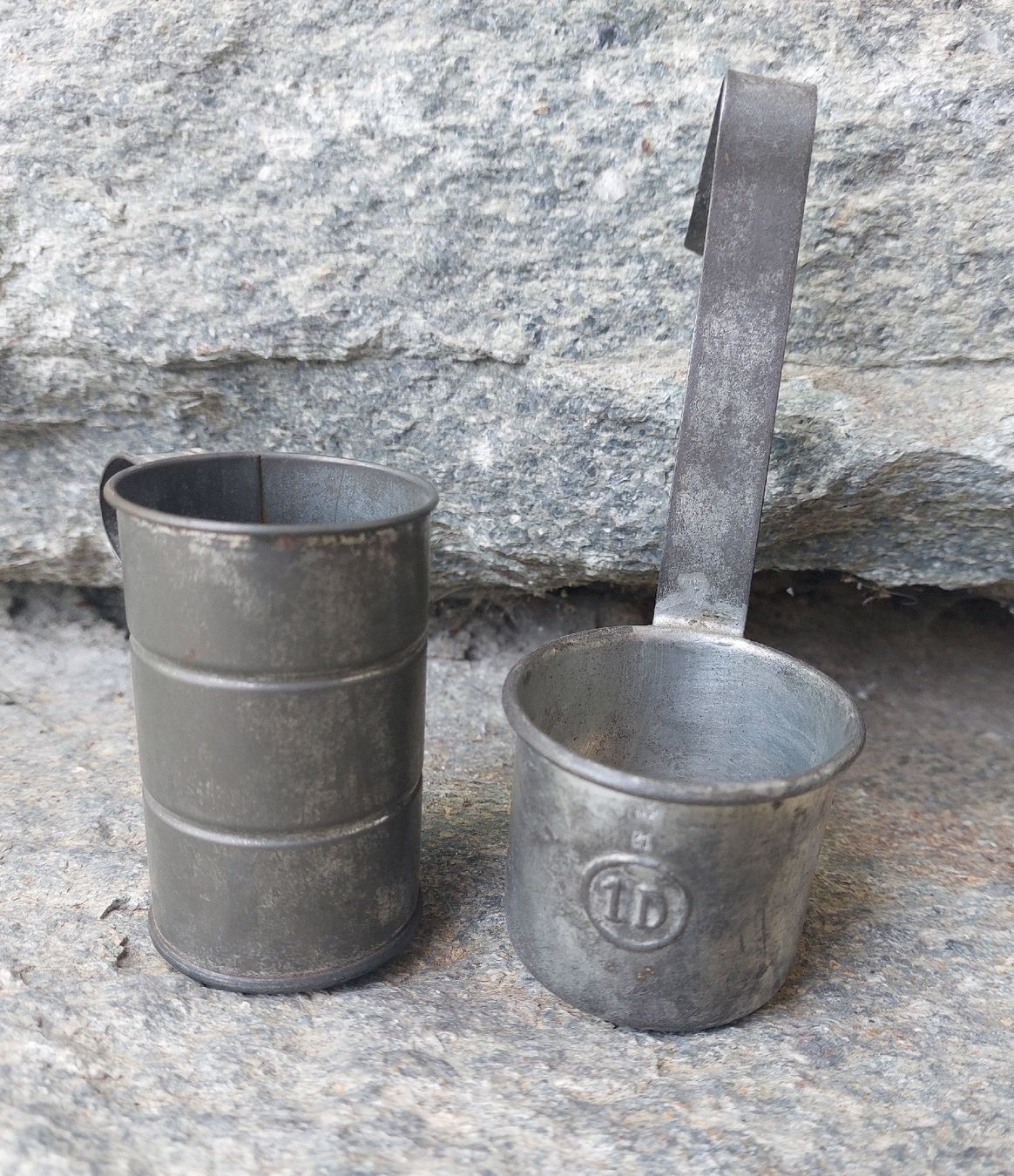 Elettrodomestici da cucina: Antikes Zinn-Messbecher-Set mit Henkel – Usato da Summaprada venduto da nora014
