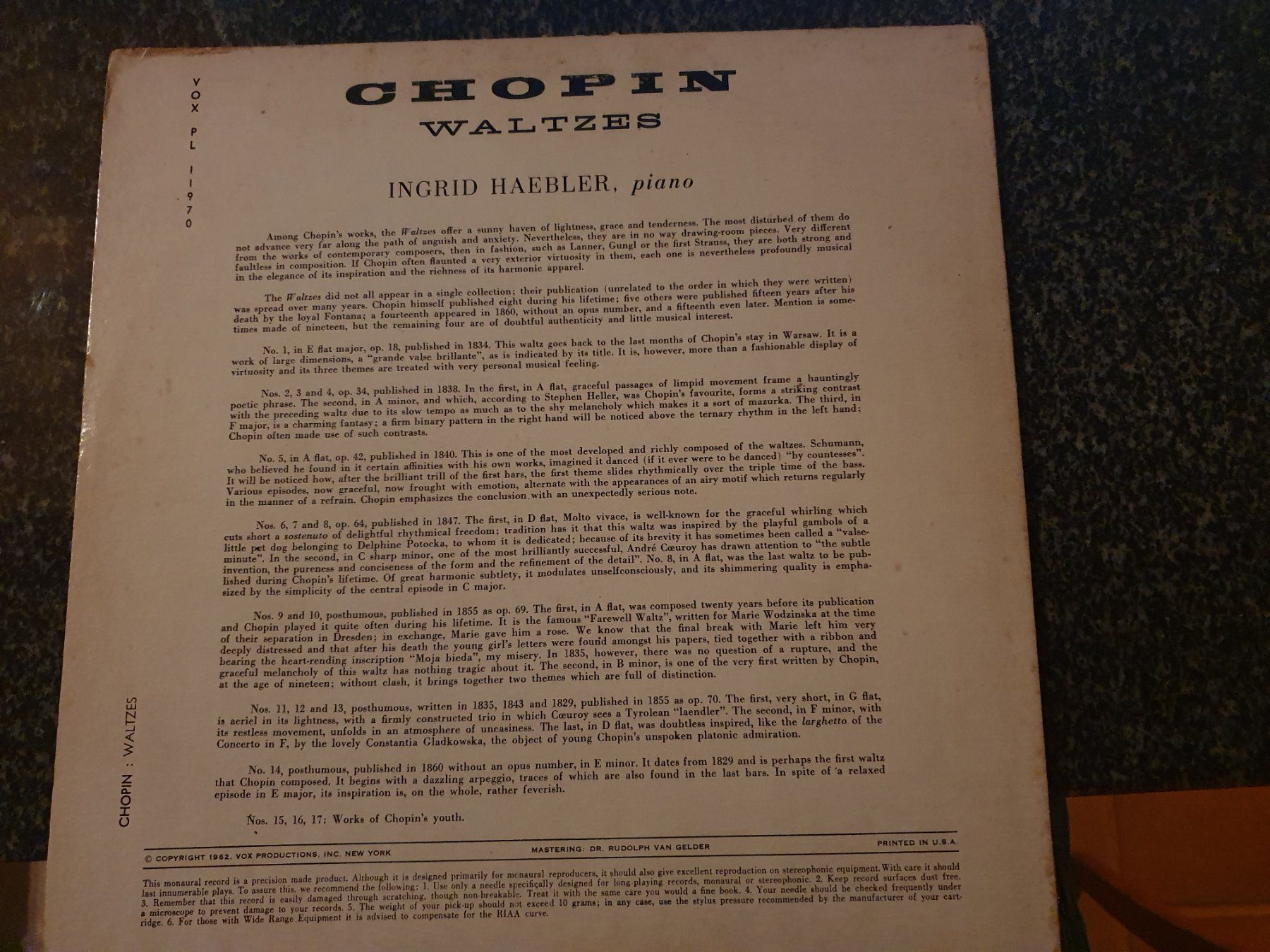 Dischi in vinile: Schallplatte - Chopin – Usato da Grandval venduto da JeroenK 1
