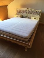 Doppelbett klein - Englisches Design - inkl. 2 x Nachttisch