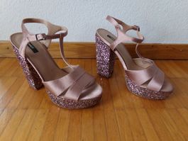 Damen Pumps rosa Glitzer Gr. 39  ONLY
