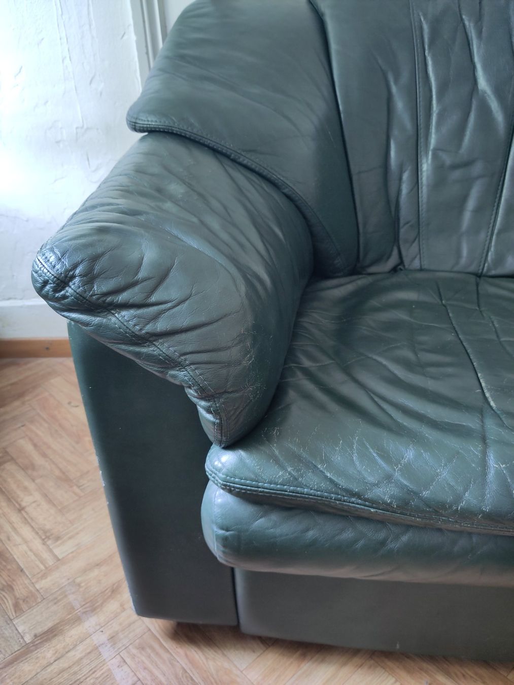 Fauteuils: Sofasessel - Set aus grünem Leder – D'occasion à Bern par Gnomlihans 3