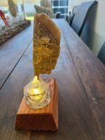 Teelichthalter mit LED und Stein