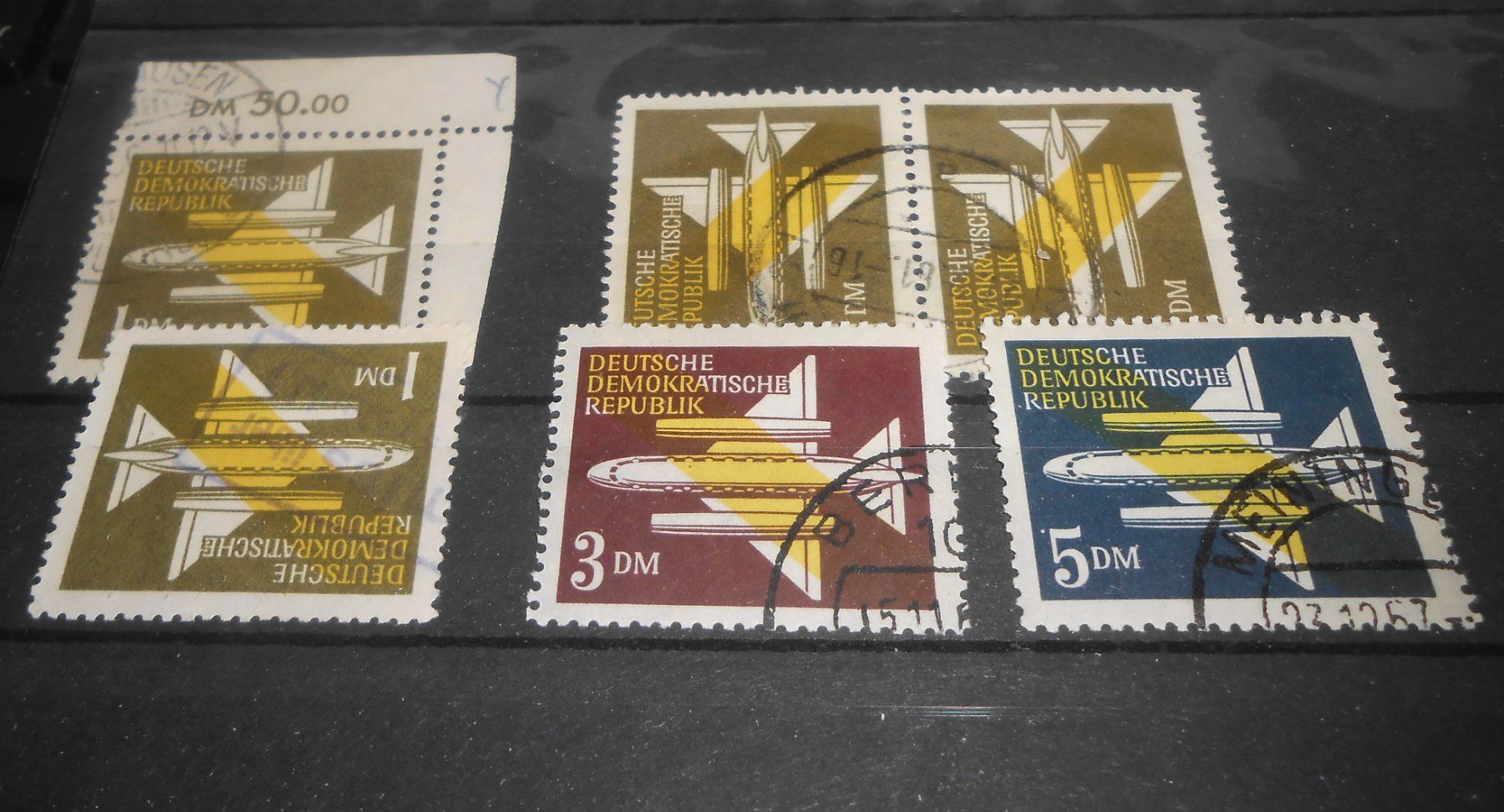 Alle Briefmarken: Briefmarken D D R  Flugpost Set mit 5 Stück – Gebraucht aus Basel von Javer