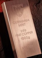 1 kg Germania Mint Kupferbarren *Neue Variante*