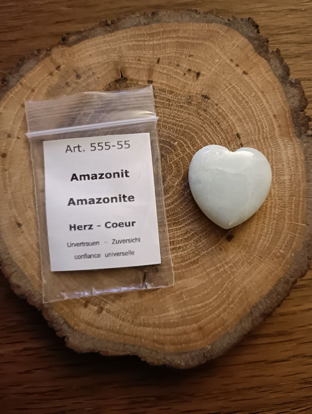 Minerali & Pietre curative: Herz Amazonit – Nuovo e nell'imballaggio originale da Rotkreuz venduto da Basana2