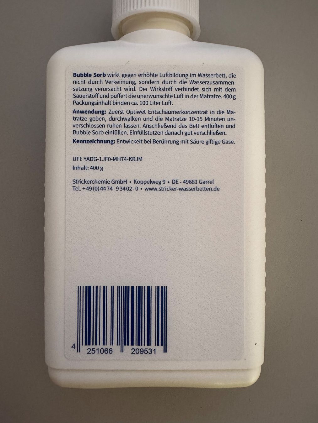Pflegeprodukte: Stricker Wasserbettpflege Set – Neu und originalverpackt aus Mosnang von Dis7 2