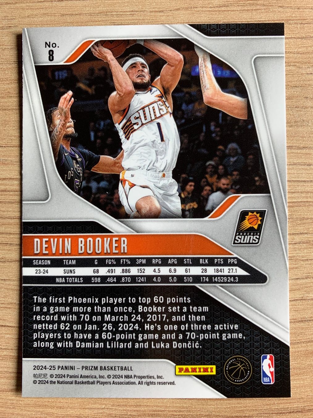 Panini Carte collezionabili: NBA Devin Booker Prizm 24/25 – Usato da Netstal venduto da Clutch79Cardz 1