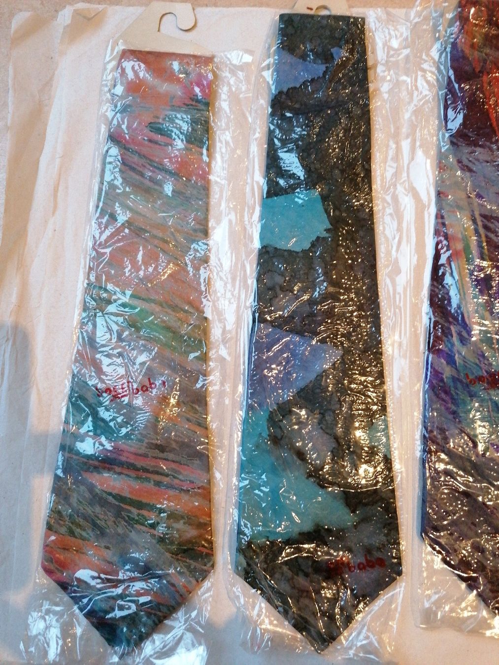 Krawatten: 5x Batik Seidenkrawatten Krawatten Set Boom Baba neu – Neu und originalverpackt aus Klingnau von vollmond36 5