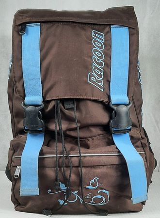 RACOON Schulrucksack/Rucksack Braun/Blau 36cm x 17cm x 40cm
