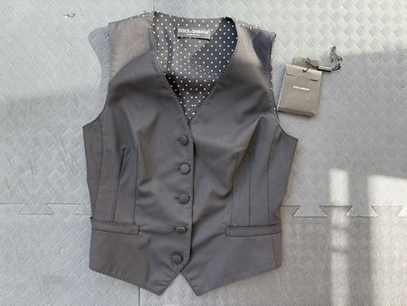 DOLCE & GABBANA Weste Gilet Wollmischung IT40 NP700