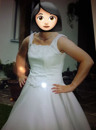 Brautkleid, «Demetrios»-(42) inkl. Schole + Schuhe (5 1/2)