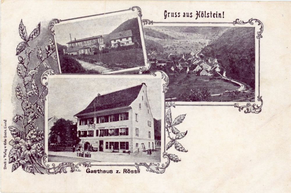 Hölstein Bl Mit Gasthaus Zum Rössli Ca 1900 Kaufen Auf Ricardo